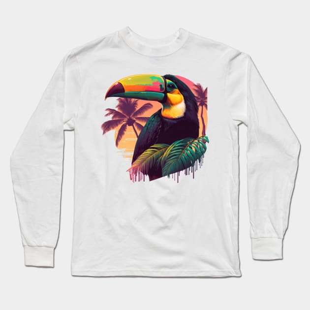 Toucan Paradise Long Sleeve T-Shirt by nikovega21